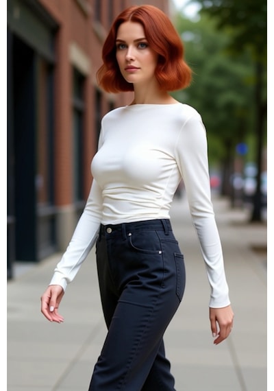 Ersefa Stil Kadın Fitted Vücuda Oturan Büzgü Drape Detaylı Esnek Bluz Cr Ekru