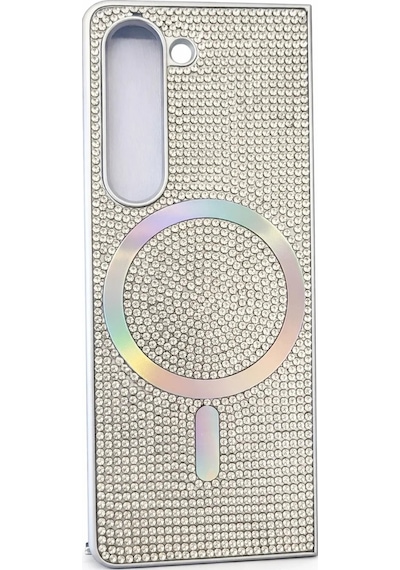 Samsung Z Fold 5 Kılıf Diamont Magsafe Hologramlı Telefon Kılıfı 1 Renk Siyah