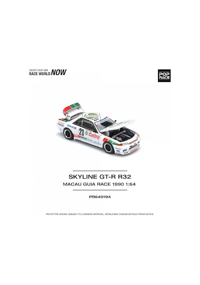 Pop Race 1/64 Gt-r R32 Macau Guia Race 1990 Winner