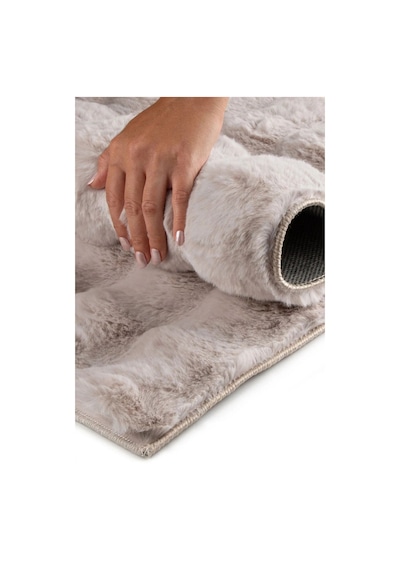 Aries Home Tavşan Tüyü Yumuşak Keçeleşmez Dekoratif Bubble İthal Kalite Post Halı Vizon