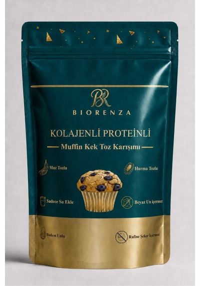 Kolajenli Ve Proteinli Kakaolu Muffin Kek Yulaf Unlu, Hurma Tozlu, Ham Kakaolu Pratik Toz Karışımı 100 G