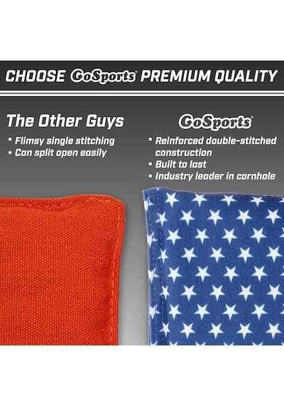 Gosports Cornhole Armut Koltuk Seti, Resmi Yönetmelik 8 Dört Mevsim Çuvalı Amerika Yıldızları Ve Çizgileri Diğer
