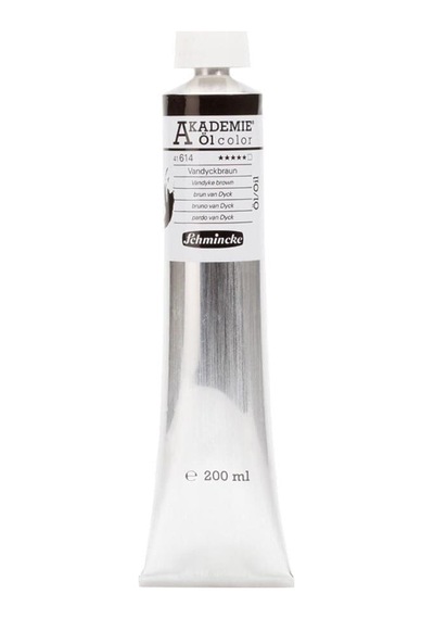 Schmincke Akademie Öl Color Yağlı Boya 200 Ml Seri 1 614 Vandyke Brown Karışık, Çok Renkli