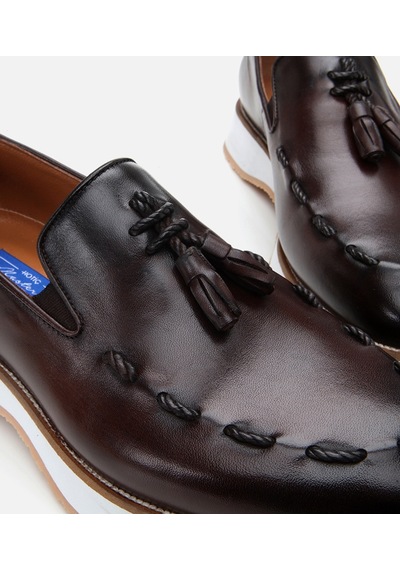Hotiç Erkek Deri Kahverengi Püskül Detaylı Loafer 02ayh305220a480 Kahve-brown Kahverengi