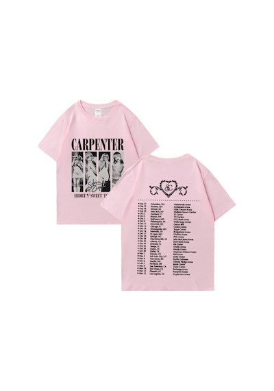 Flood Of Style Sab Rina Müzik Turu Baskı T-shirt Yüksek Kaliteli Tişört Erkek Kadın Saf Harajuku Boy T- Pembe