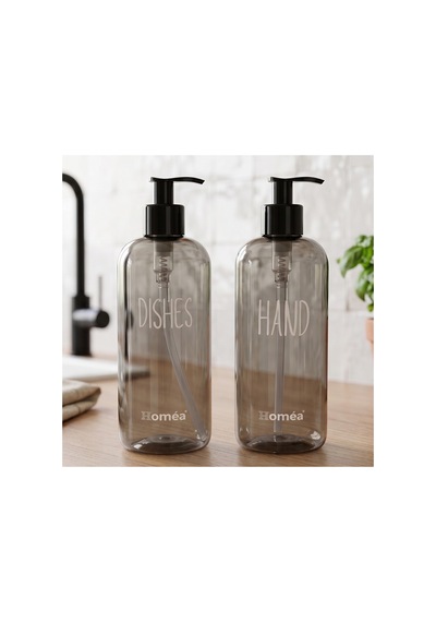 Homea Hands Dishes Sabunluk Füme Renk Şık Ve Modern Mutfak & Banyo Sabunluk, Sıvı Sabunluk