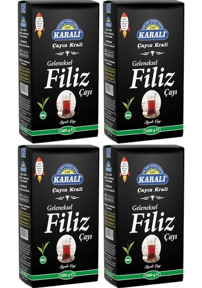 Karali Geleneksel Filiz Siyah Dökme Çay 4 x 1 KG