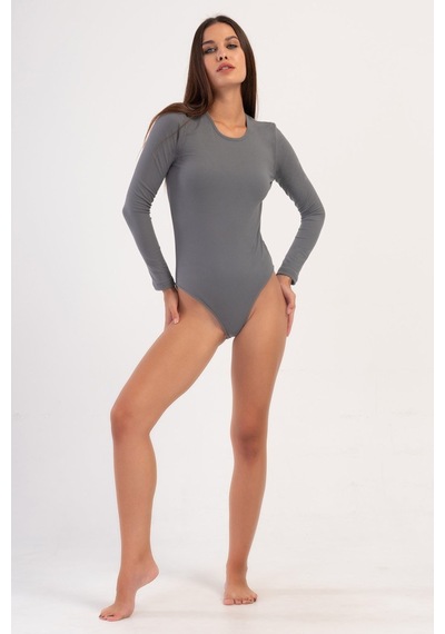 Yake Store Kadın Comfort O Yaka Uzun Kol Cıtcıtlı Tulum Iclık - Navy Blue Lacivert