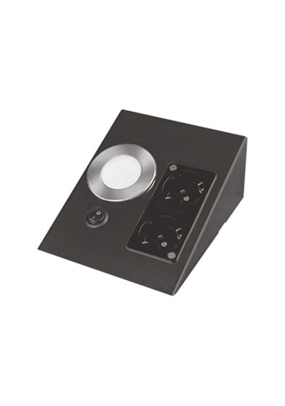 Cata Ct-5110 2 Watt Çift Prizli Siyah Kasa Tezgah Aydınlatma Beyaz