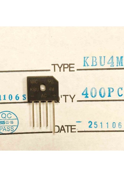 Kbu4m Mıc 4a 1000v Tarak Tipi Köprü Diyot 9 Adet