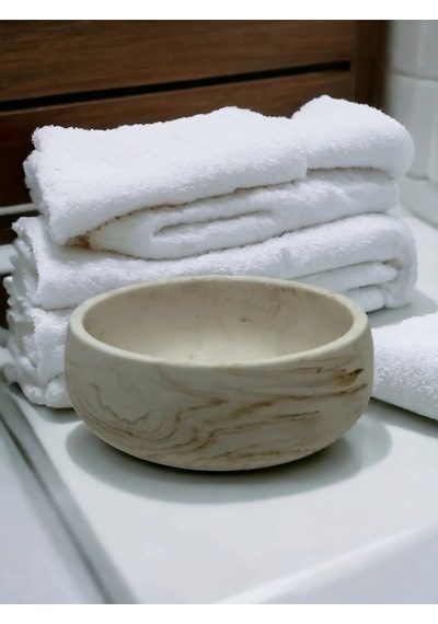 Marble Serisi Beton Kase, Havluluk Ve Saksılık Gri
