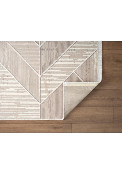 Armada Ad003g Gri Halı Modern Geometrik Detaylı Akrilik Tozu Az Salon Halısı Yatak Odası Karidor