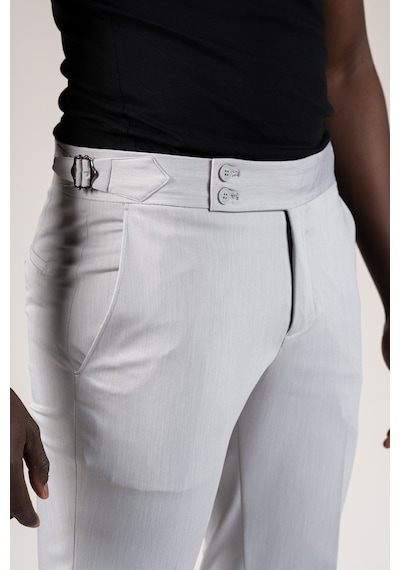 Perpant Slimfit Kemer Tokalı Yazlık Kumaş Pantolon gri
