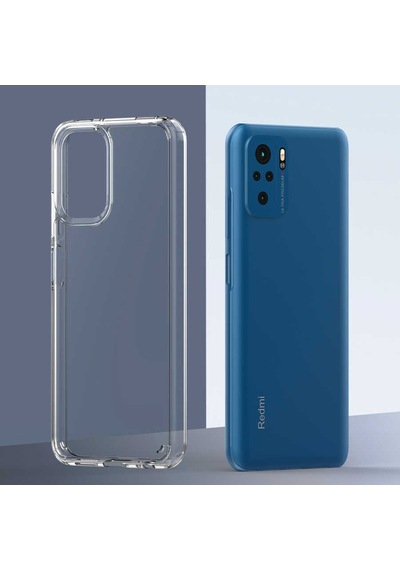 Xiaomi Redmi Note 10S Kılıf Zore Coss Şeffaf Sert Silikon Kılıf Renksiz