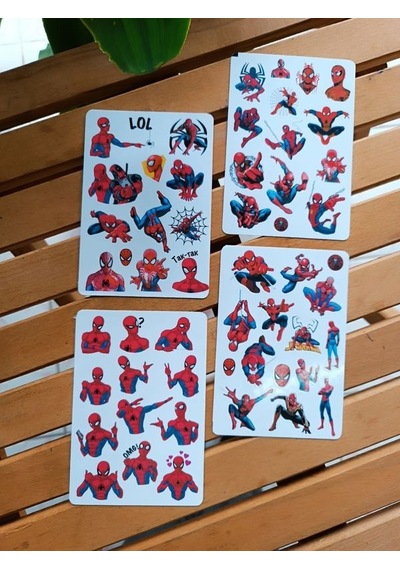 Spiderman Örümcek Adam Etiket Planlayıcı Telefon Sticker Set