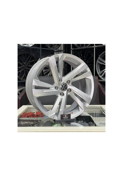 18 İnç 5x112 Vw Golf T-roc Jetta Caddy Rline Silver Jant Modeli 4adet