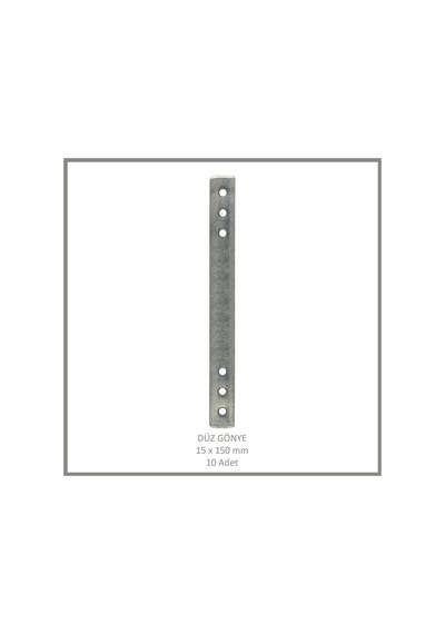 Düz Gönye, Sac Gönye, 15 X 150 Mm 10 Adet Metalik