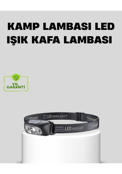 Mey İthalat Şarjlı Led Kafa Feneri 4 Modlu Akıllı Sensörlü Far Su Geçirmez Ipx5 Kamp Ve Balıkçı Lambası Çok Renkli