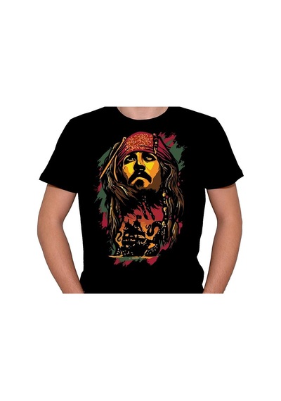 Kaptan Jack Sparrow Karayip Korsanları Tişört Unisex T-shirt 001