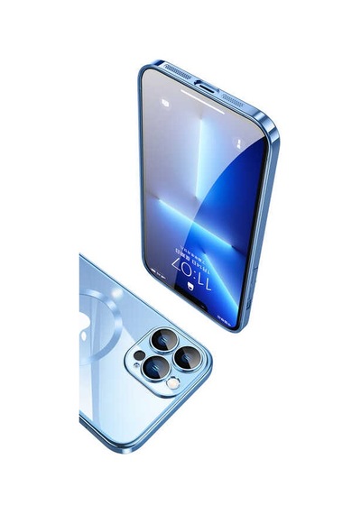Apple Uyumlu iPhone 13 Pro Kılıf Wireless Şarj Özellikli Sert Pc Zore Riksos M-safe Kapak Koyu Yeşil
