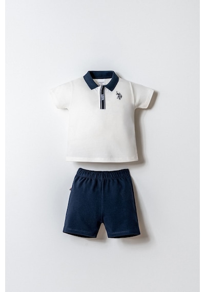 U.s. Polo Assn. Erkek Bebek Beyaz Şort Takım 5274-50021 Beyaz