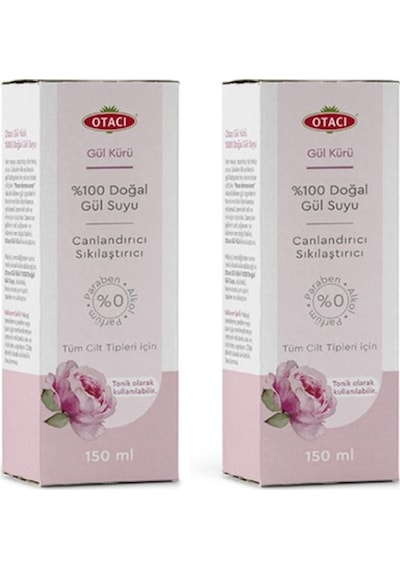 Otacı Doğal Gül Kürü Gül Suyu 2 x 150 ML