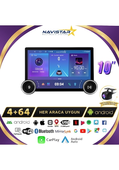 Isuzu Dmax Dual Knob 10" 2012-2014 Model 4gb + 64gb Android 13 Kablosuz Carplay Navigasyon Multimedya Sistemi Isuzu Dmax Dual Knob 10" 2012-2014 Model 4gb + 64gb Android 13 Kablosuz Carplay Navigasyon Multimedya Sistemi