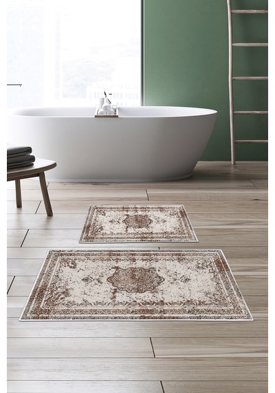 Alanur Trend Kaymaz Taban Dijital Banyo Takımı Kt467 Kahve