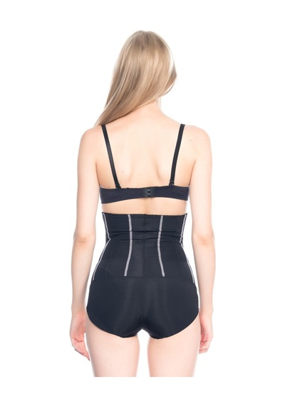 Siyah Mı Emay 2886 Yüksek Bel Tül Slip Lazer Korse Siyah