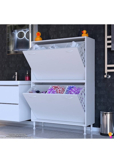 Eliusta Veluna 100 Cm Kirli Çamaşır Sepetli Dolap Banyo Dolabı Beyaz 100x138x32,5 Cm 6 Sepetli Dolap Beyaz Eliusta Veluna 100 Cm Kirli Çamaşır Sepetli Dolap Banyo Dolabı Beyaz 100x138x32,5 Cm 6 Sepetli Dolap Beyaz