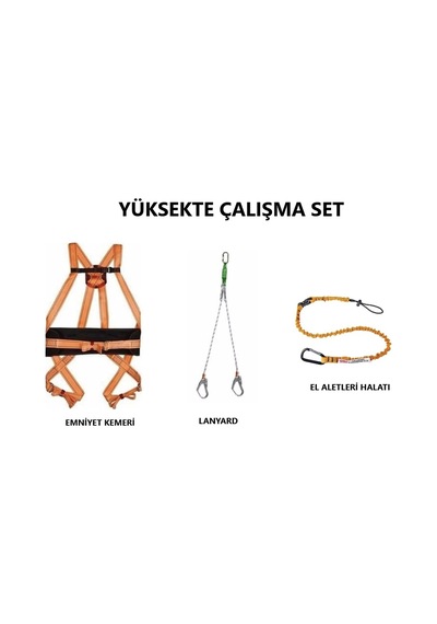 Yüksekte Çalışma Set Emniyet Kemeri-lanyard-tool Lanyard