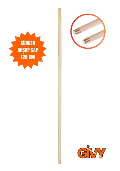 Givy Ahşap Fırça-çekpas Sapı 120 Cm Gürgen Sap