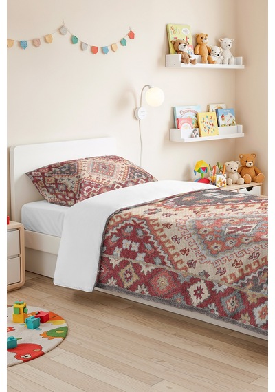 Etnik Kırmızı Desenli Tek Kişilik Dekoratif Pike Takımı - Bohem Geometrik Gri 160x220cm Yatak Örtüsü Kırçıllı Kuşluk Sarmalı Etnik Kırmızı Desenli Tek Kişilik Dekoratif Pike Takımı - Bohem Geometrik Gri 160x220cm Yatak Örtüsü Kırçıllı Kuşluk Sarmalı