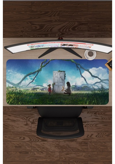 Suzume Anime V5 - 90x40 Xxl Gaming Kauçuk Kaymaz Taban Mouse Pad Fare Altlığı