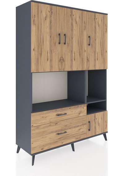 Hyperion Dolap 7 Raflı 2 Çekmeceli 4 Kapaklı 132x44x195 Antrasit-çam/çam Atlas Çam/atlas Çam Hyperion Dolap 7 Raflı 2 Çekmeceli 4 Kapaklı 132x44x195 Antrasit-çam/çam Atlas Çam/atlas Çam