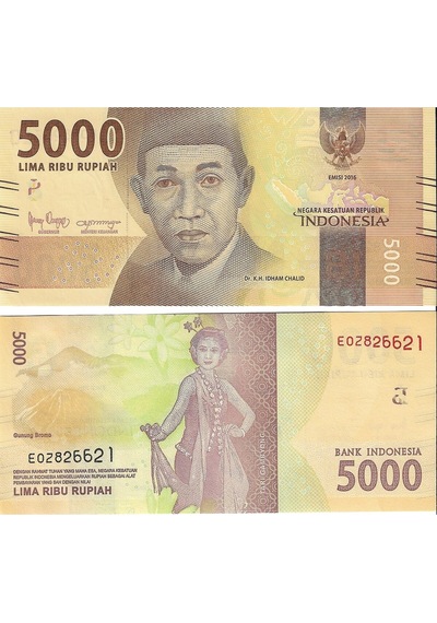 Endonezya 5000 Rupiah Çil Unc Koleksiyon Para