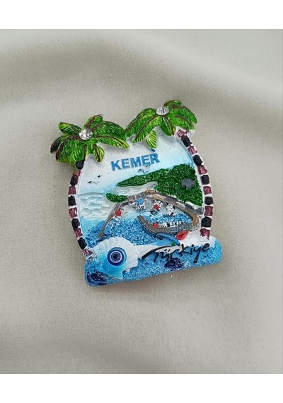 Magnet Martı Deniz Palmiye Nazar Göz Boncuk Taşlı Mıknatıslı Buzdolabı Süsü