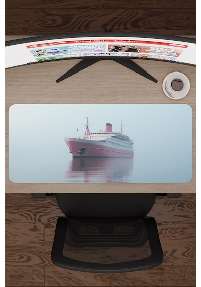Gemi Ship Kaymaz Dikişli Kauçuk Oyuncu Mousepad V4 - 70x30 Xl Gaming Mouse Pad Fare Altlığı