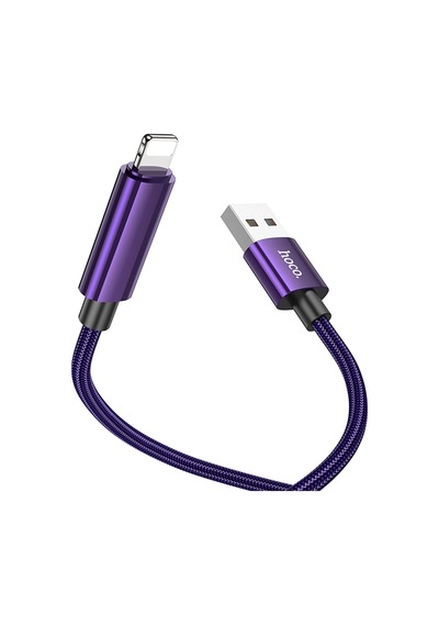 Hoco. U125 1.2m Benefit Usb To Lightning Şarj Data Kablosu - Mor