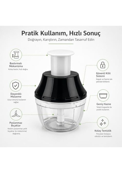 Bıçaklı Basmalı El Rondosu Küçülebilir Tasarım Paslanmaz Çelik Bıçaklar Mutfak Için Pratik Yardımcı Diğer