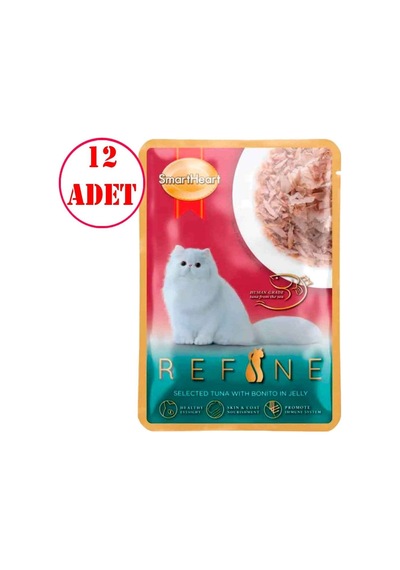 Smart Heart Refine Kedi Konservesi Jöle İçinde Ton Balıklı Ve Palamutlu 70 Gr 12 Ad