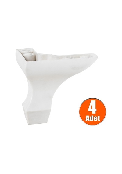Mobaksaksesuar Sirena Lükens Ayak Beyaz 8 Cm 4 Adet