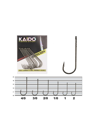 1108 Aberdeen Worm Black Nikel Olta İğnesi 10 Pcs 2
