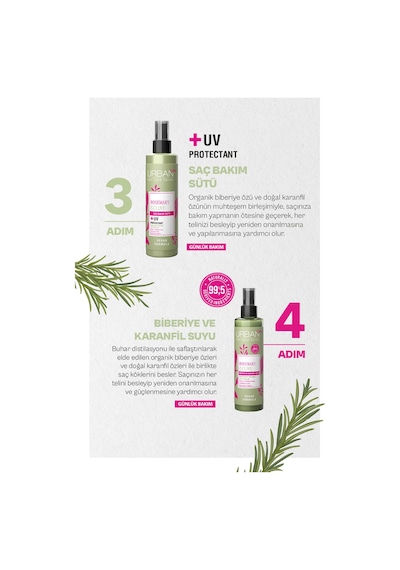 Rosemary & Clove Biberiye Ve Karanfil Saç Bakım Yağı % 99.5 Doğal Ve Saf 100 Ml