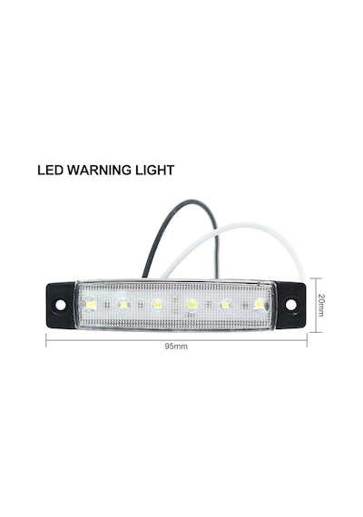 12 Volt Parmak Led Lamba - 10 Adet Beyaz