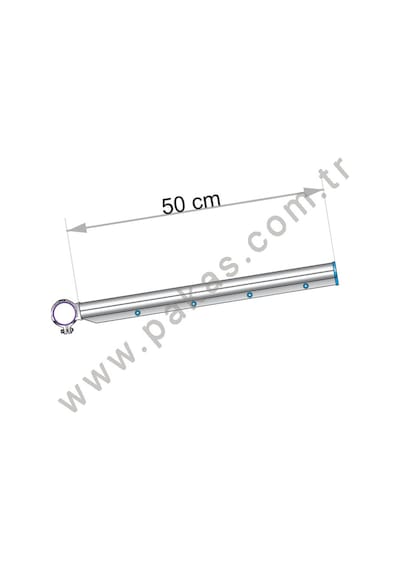 Pakas Pks-01-I Balkon Çamaşır Kurutma Askısı Yuvarlak Inox Gümüş