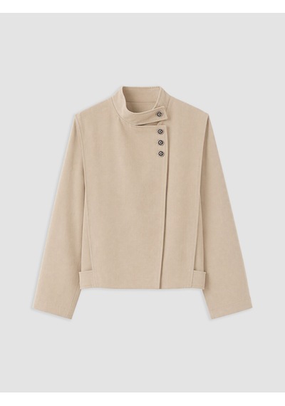 Lcw Modest Haki Dik Yaka Oversize Kadın Yağmurluk