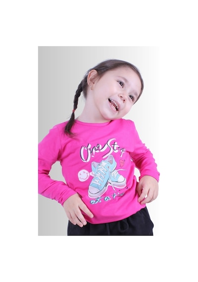 Fyk Kids Kız Çocuk Basic Uzun Kol Tişört Pembe1 Pembe