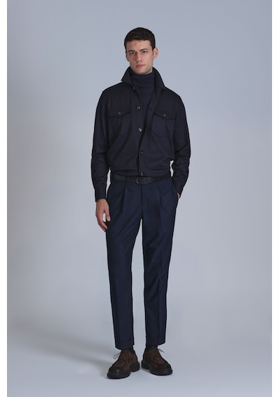 Lufian Cameron Erkek Basic Gömlek Slim Fit Lacivert Lacivert 112010655100200 Lacivert