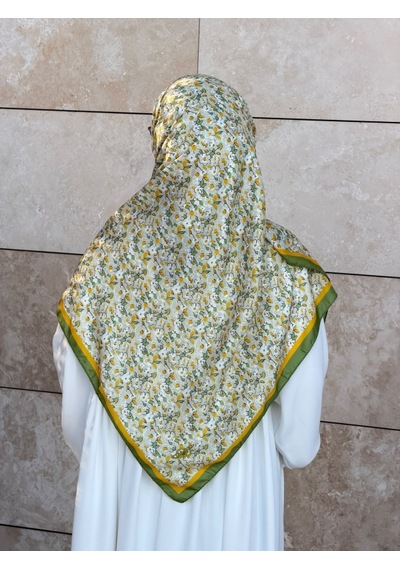 Qalortex Scarf Meyra Desen B.boy Eşarp - Yesil yeşil